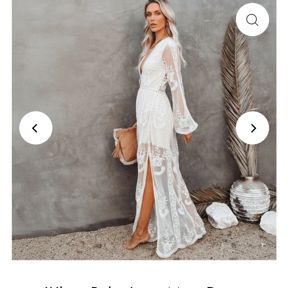 White Lace Maxi Dress